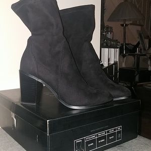 Faux Suede Sock Boots